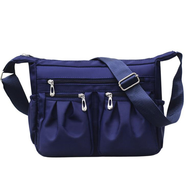 Nylon diagonal cross bag youth fashion casual version ladies large capacity shoulder bag waterproof solid color bag