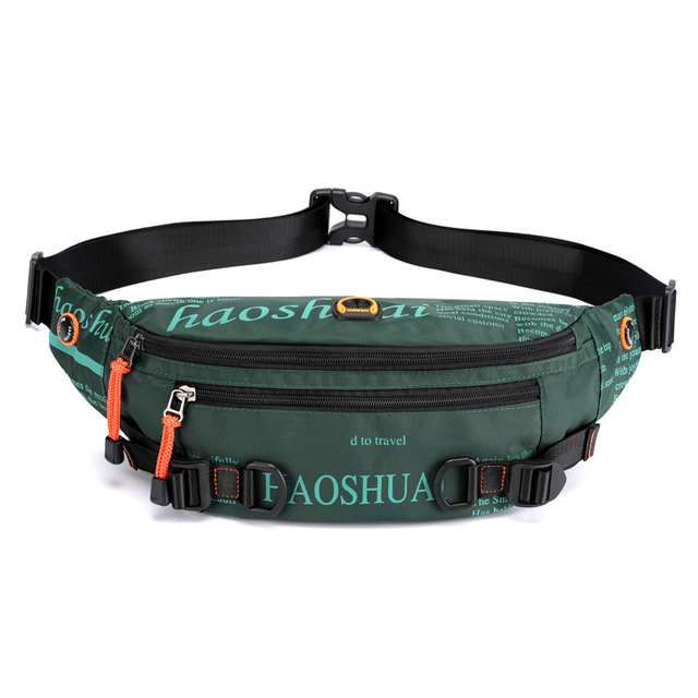 New outdoor men letter waist bag street trend chest bag messenger bag sports running close fitting fanny pack