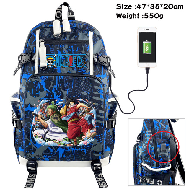 Anime Luffy Backpack Chopper Cartoon Large Capacity School Bag Fashion Multifunctional Laptop Backpack Travel Bag