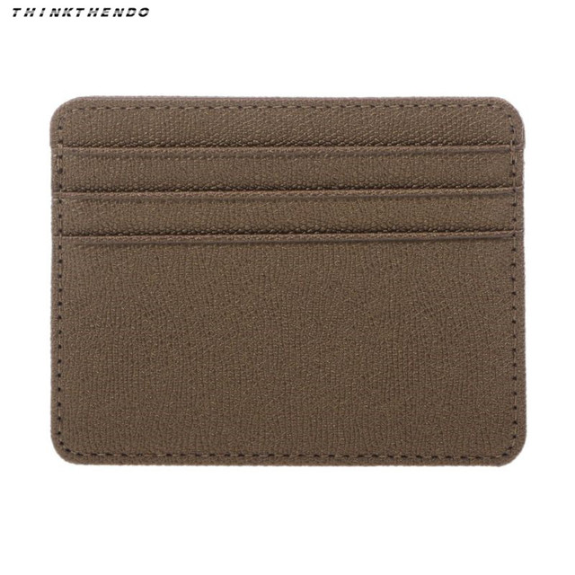 THINKTHENDO Men's and Women's Card Holder, THINKTHENDO Unisex Small Card Holder Credit Card Holder with Coin Pockets