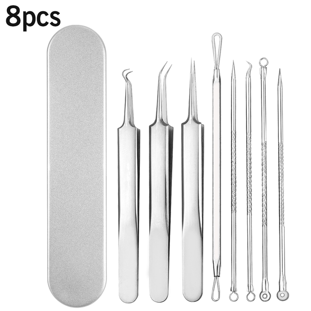 8/7/5pcs Acne Blackhead Removal Needles Black Dots Cleaner Black Head Pore Cleaner Deep Cleansing Tool Face Skin Care Tool