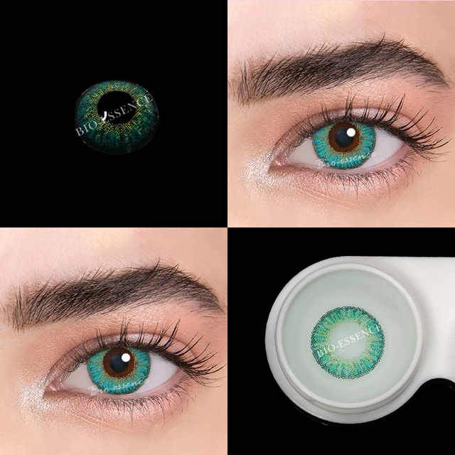 Bio-essence 1 Pair Contact Lenses With Eye Color Lenses For 1 Year Cosmetic Natural Moticolor Lenses Colored Lenses Eyes