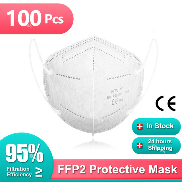 FFP2 Masks KN95 Mascarillas Homolokada 5 Layers ffp2fan CE Respiratory Mask FPP2 Protective Face Mask KN 95 Masque Adult