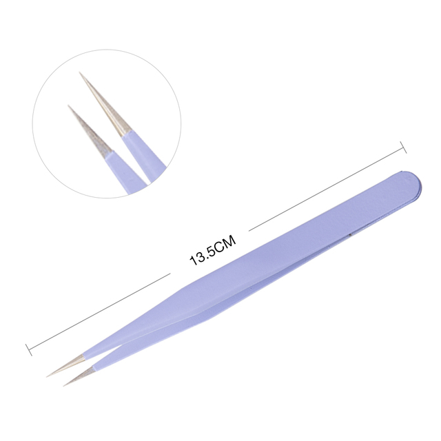 Colorful Anti-static Tweezers For Eyelash Extension Eyebrow Stainless Steel Beauty Set Precision Tweezers Beauty Kit Repair Tools