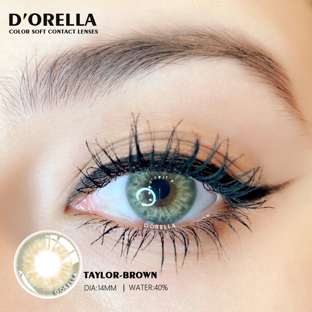 D'ORELLA 1 Pair (2pcs) Natural Color Lenses Eyes Annual Color Contact Lenses For Eyes Beauty Contact Lenses Eye Cosmetic Colored Lenses