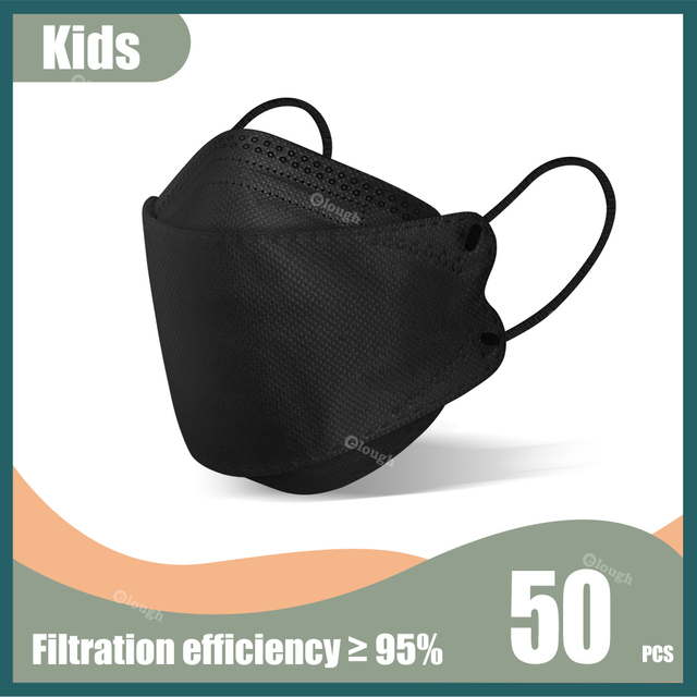 KN95 Fish Mask Kids ffp2masque Kids 4 Layers Korean Kf94masque FFP2 Kids Black Mask Kids 4-12 Masks FPP2 Masks