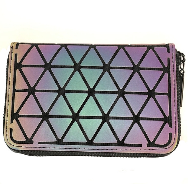 Maelove-Girl Geometric Wallet Small Laser Cut Fashion Luminous Handbag Free Shipping