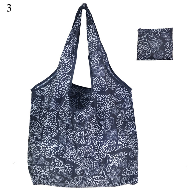 Environmental Shopping Bag Women Foldable Casual Handbag Floral Multifunctional Convenient Shopping Pouch Large Capacity Bag