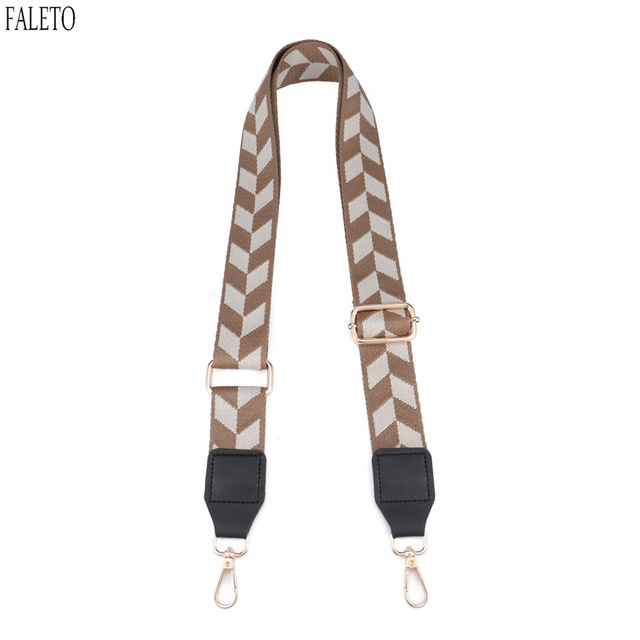 Faleto Polyester Purse Wide Shoulder Strap Replacement Adjustable Strap Fashion Crossbody Handbag Bucket Bag Straps Unisex