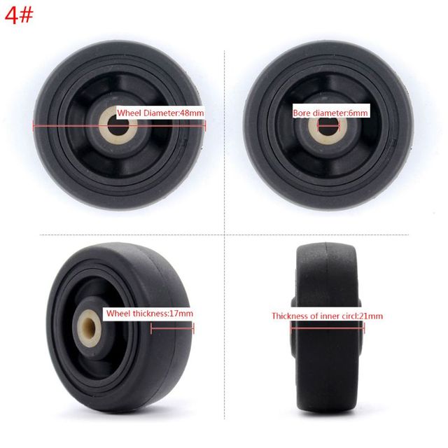 1PC Luggage Plastic Swivel Wheels Rotation Suitcase Replacement Wheels