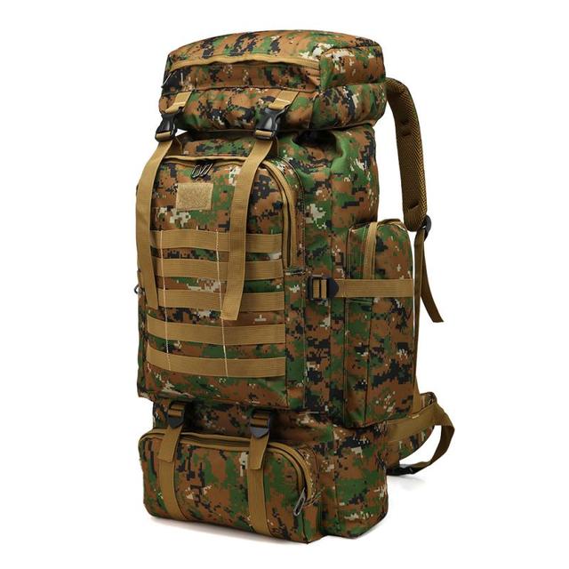 80L Outdoor Sports Tactical Backpack Large Capacity Oxford Fabric Waterproof Men Camping Hiking Hunting Bag Travel Bag