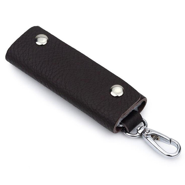 Retro Car Key Ring Holder Organizer Accessories Key Holder Leather Keychain Bag Purse Housekeeper Portable Men Key