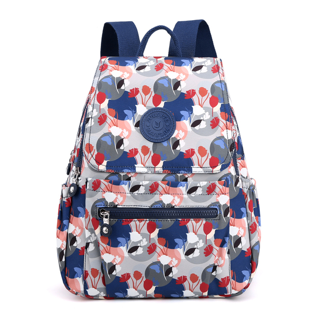 2021 floral pattern anti-theft backpack ladies fashion multifunctional travel backpack high quality nylon student school bags