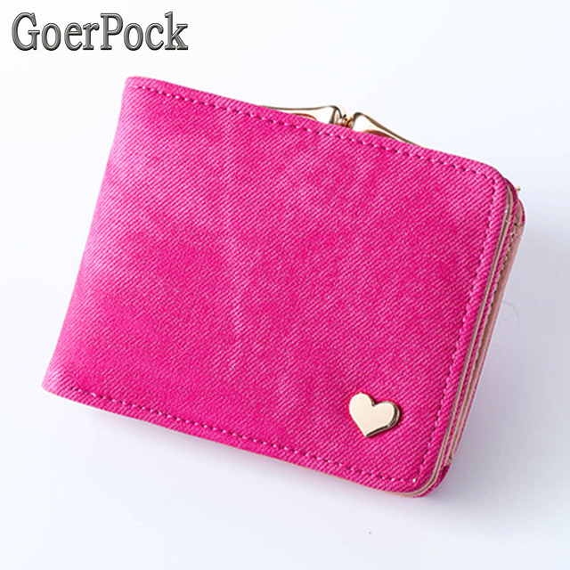 Denim Wallet Hot New Ladies Wallet Small Buckle Slim Wallet Ladies Wallet Card Package Brand Wallet Fashion Women Christmas Gifts