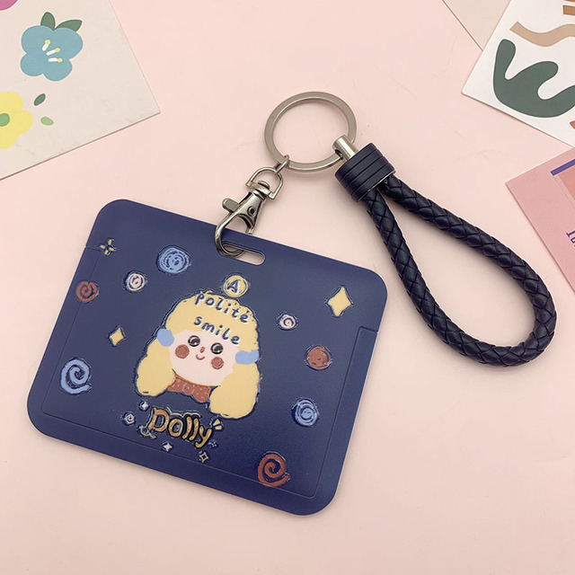 New Women Card Holder Lanyard ID Badge Card Holders Girls Cute Bear Bank Certificate Photocard Name Card Cover Female