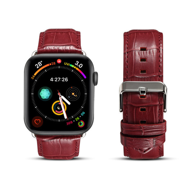 For Apple Iwatch Genuine Leather Band Leather Watch Strap For Apple Watch 1/2/3/4 Crocodile Pattern Leather Band For Iwatch