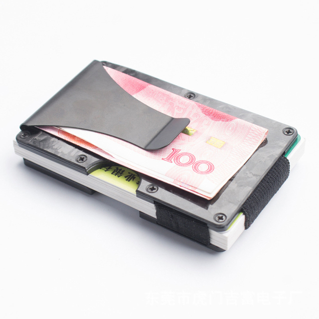 Men's Carbon Fiber Wallet Card Holder Space Design Simple Rfid Card Holder Card Holder