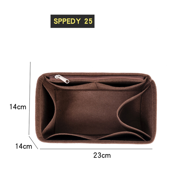 Felt Insert Bag Fit For Speedy 16 20 25 30 35 Women Bag Female Organizer For Cosmetic Pocket Mirror Keep Shape Improve Inner Space