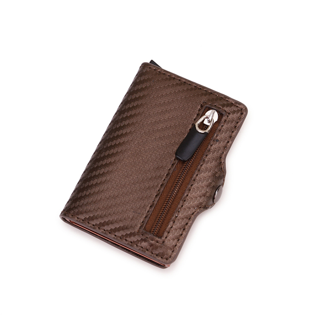 Carbon Fiber Card Holder Wallets Men Customize RFID Black Magic Tri-fold Leather Slim Small Wallet Small Money Bag Male Purse 2021