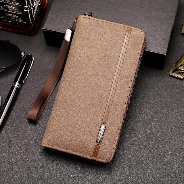 New Men Wallets Large Capacity Cell Phone Pocket Zipper Clutch Bag Male Business Purse carteira masculina coin pocket Male Purse