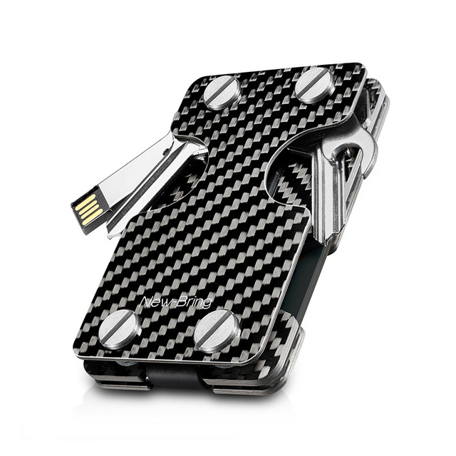 Newring Key Case Money Clip Metal Wallet ID Card Holder Money Holder With Bottle Opener Anti-theft Multifunction Card Wallet