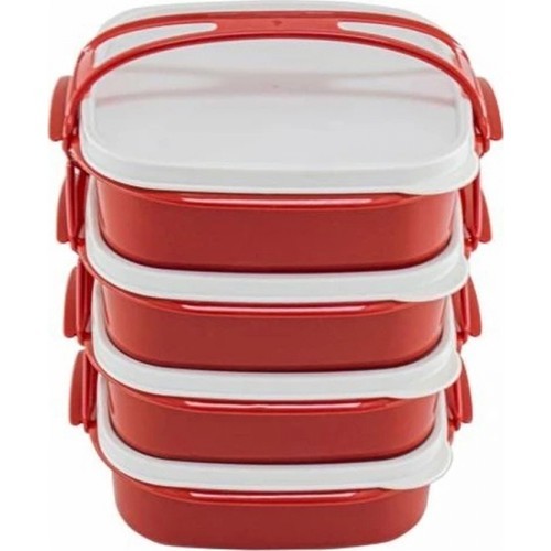 Food Lunch Box Office School Camping Picnic Plastic 4pcs Various Color Storage Lunch Dinner High Quality