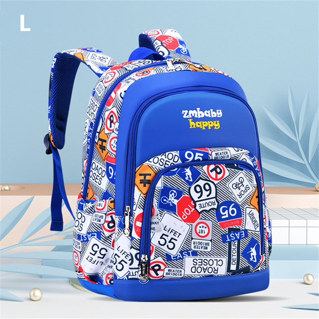 Children's school backpack, waterproof printed school bag for teenagers, boys and girls