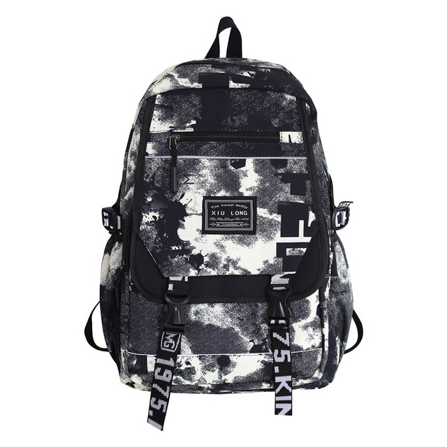 graffiti backpack laptop men canvas school bags teenage large cartoon letters printing backpacks travel bag sac mochila