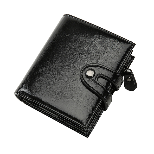 DIENQI RFID High Quality Men Wallets Big Trifold Black Leather Wallet Male Money Bag 2022 Vallet Black Coin Purse Drop Shipping