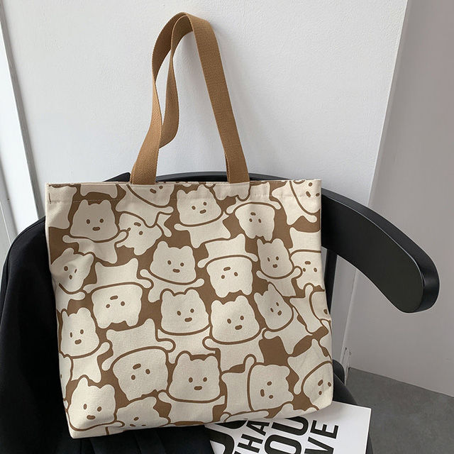 Women Bags Brand 2022 Shopper Bag Female Shopper Bag Women Shoulder Bag Shoppers Purse Designer Brand Japanese Style Cartoon Cute Small School Casual Fashion Eco-friendly Canvas Handbag