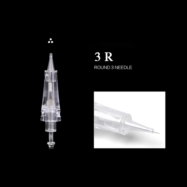 50pcs Disposable Cartridge Needles Permanent Makeup Bayonet Tattoo Gun 1RL/3RL/5RL for Eyebrow/Lip/Eyeliner Digital Machine