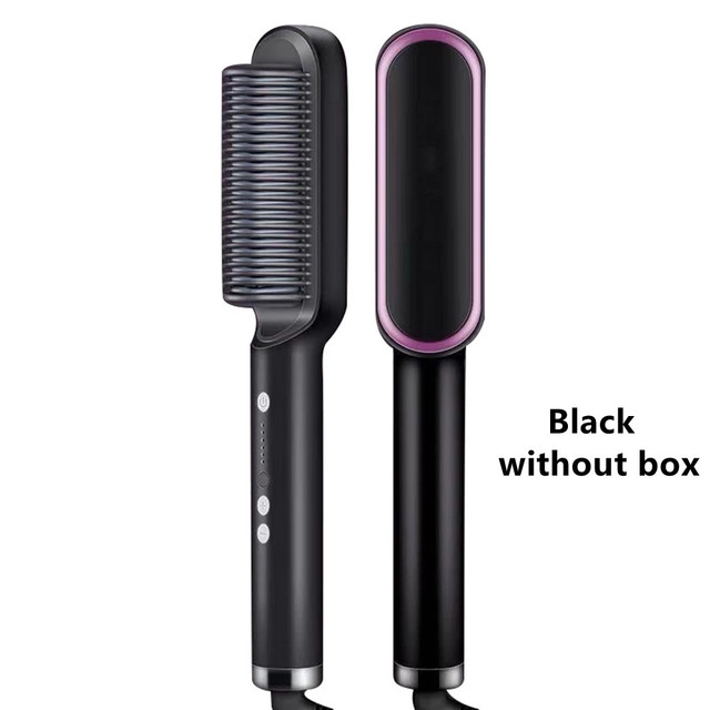 ASL-908 Hair Straightener 2022 Durable Electric Straight Hair Beard Comb Brush Heated Ceramic Hair Straightener Brush EU Plug