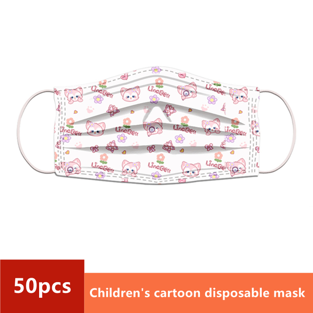 Disney Children's Mask Spider-Man Marvel Avengers Character Disposable Face Mask Cartoon Hero Pattern Lilo and Stitch Pixar Dust Cover