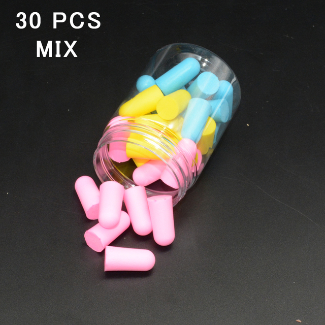 30/60pcs Anti-Snore Sleeping Earplugs Anti-noise Anti-noise Earplugs Soft Earplugs Set Tapones Oido Ruido Earplugs