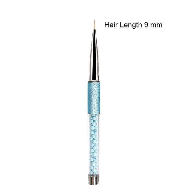 5/7/9/11/14/20mm Nail Art Liner Brushes for Manicure Acrylic Thin Line Flower Design Drawing Pen UV Gel Brush Painting Tools