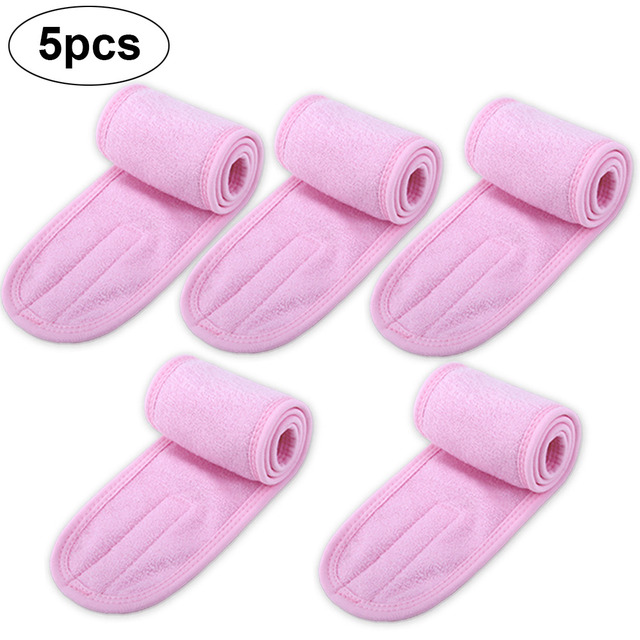 1/2/5/10/20pcs Eyelashes Extension Spa Face Headband Make Up Wrap Head Terry Cloth Hairband Stretch Towel With Magic Tape