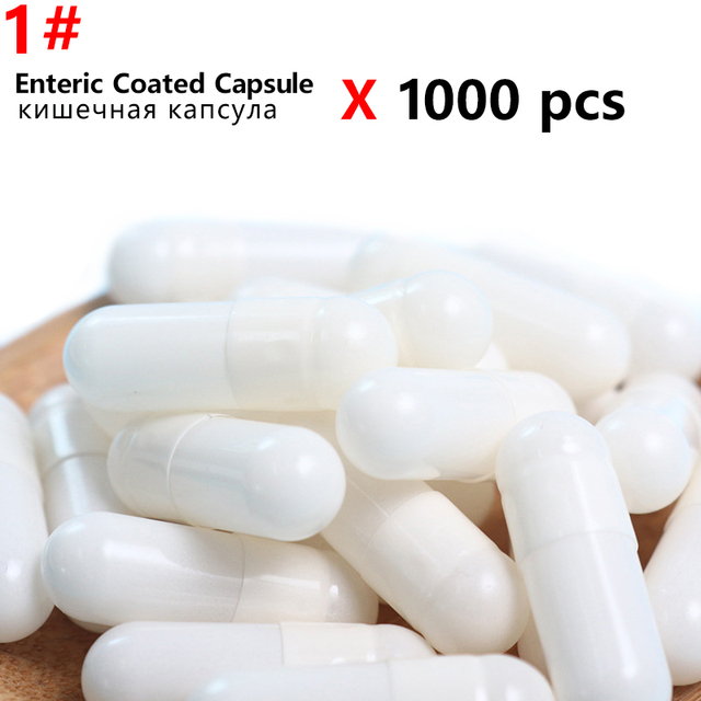 Enteric Coated Capsule 1# Enteric Empty Hard Gelatin Capsule Gel Medicine Pill Hollow Hard Gelatin Joined Capsules