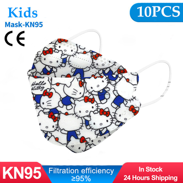 10-50pcs fpp2fan Kid Fish Cartoon kn95fan 4 Protective Layer fpp2 Approved Mask Breathing Mouth Mask KN95 Mascarilla Infantil