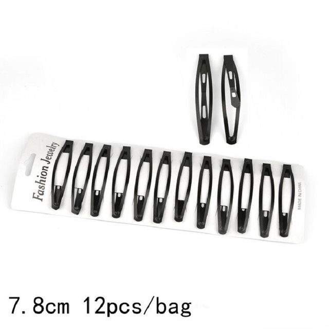 Black Sample 12pcs/set Metal Hair Barrettes Hairpins BB Headbands Hair Clip for Girls Womens Hairgrips Hair Styling Accessories