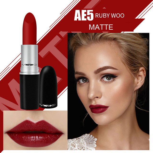 New Matte Lipstick High Quality Metal Tube Bullet Lipstick Lipstick Waterproof Long Lasting Lipstick Lip Makeup Cosmetics