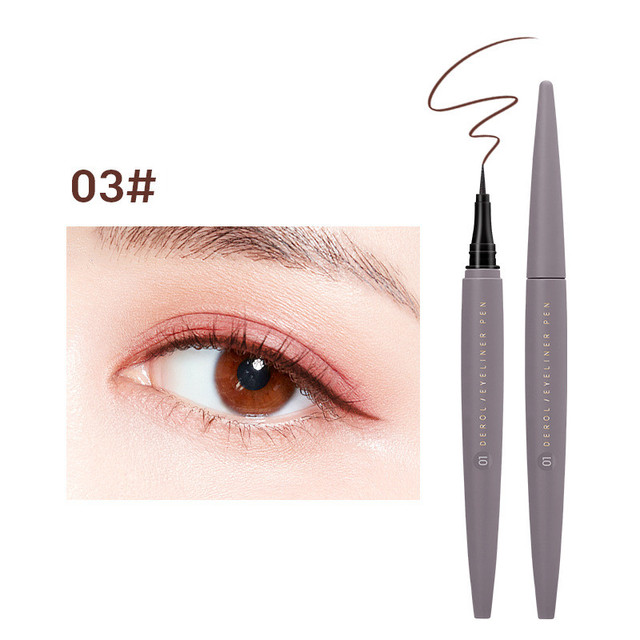 DEROL Easy To Smudge Eyeliner Pen Not Easy To Fade Waterproof Quick Drying Eyeliner Fashion Women Cute Makeup 8 Colors Optional