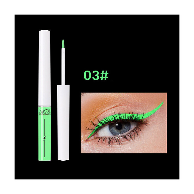 Derol Fluorescent Eyeliner Quick Drying Water Soluble Luminous Liquid Eyeliner Smooth and easy to apply fashion beauty makeup