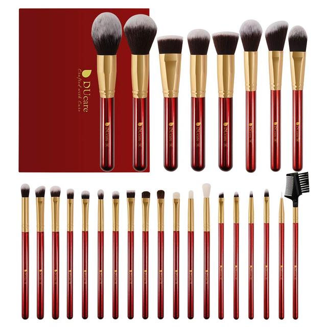 DUcare Makeup Brushes Set 8- 27pcs Powder Foundation Eyeshadow Synthetic Goat Hair Cosmetics Make Up Brush pinceaux de maquillage