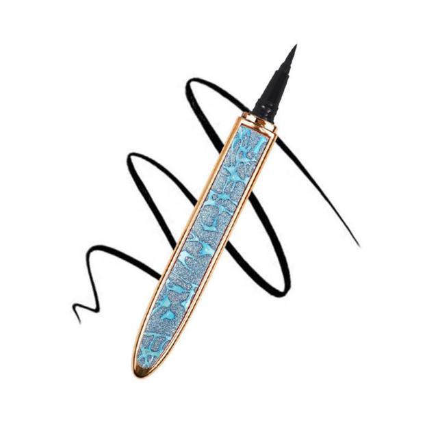 Magic Self Adhesive Eyeliner Pen Glue-Free Magnetic Paste False Eyelashes Waterproof Diamond Bling Black Eye Liner Makeup 1