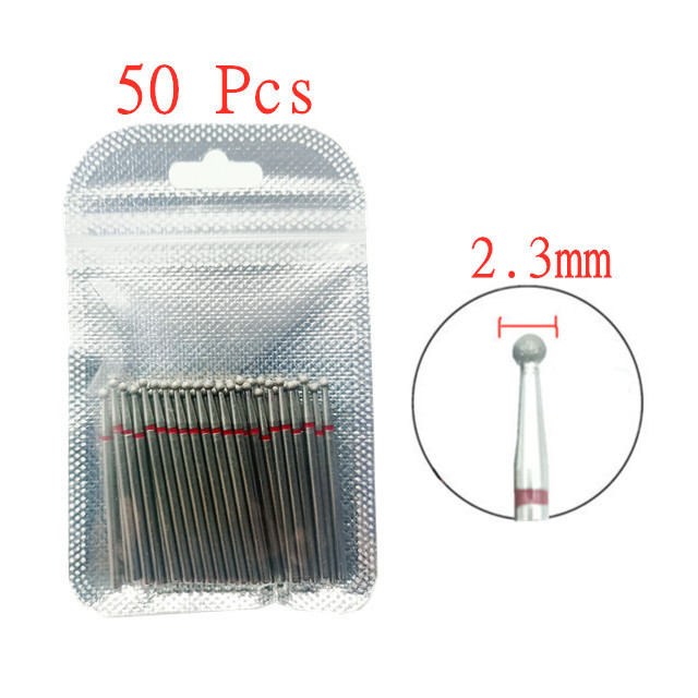 50pcs/set Nail Drill Bit Set Cutter Dental Diamond Grinding Polish Burs Dental Lab Polisher 2.35mm Shank Nail Tools