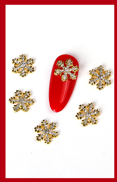 Nails Diamond Nail Art Jewelry Diamond Zircon Christmas Elk Santa Snowflake Bell Decoration