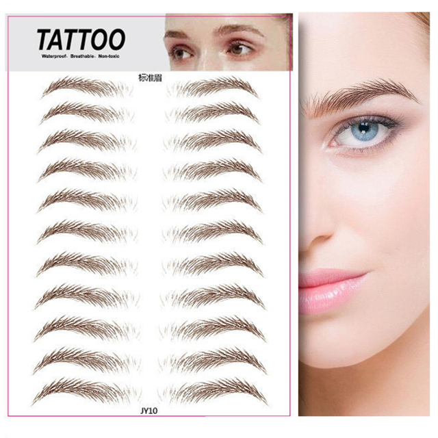 O.TW O.O 3D Simulation Eyebrow Stickers Waterproof Like Eyebrow Hair Makeup Easy to Wear Long Lasting Natural Eyebrows Tattoo Sticker