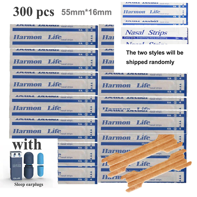 100-300pcs Breathe Nasal Strips Right Aid Stop Snoring Nose Patch Good Sleep Patch Product Easier Breathe Random Pattern