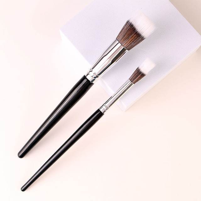 1/2pcs stipbling makeup brushes double layer blush brush natural cosmetic blush highlight bronzer contour powder blending tool