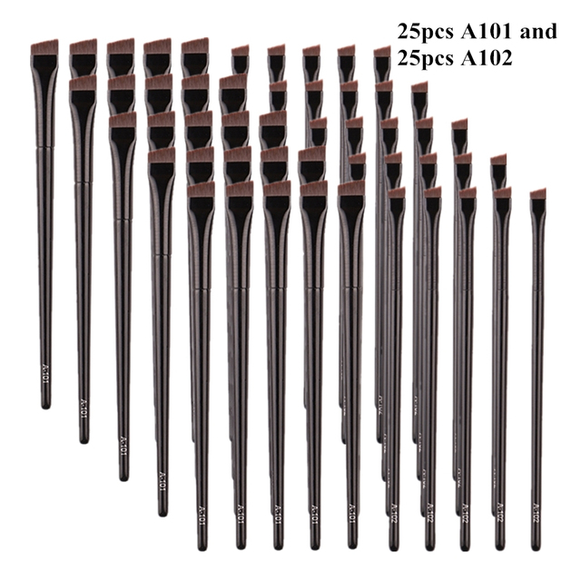 5/10/20/50pcs Eyebrow Contour Makeup Brushes Eyebrow Eyeliner Brush Professional Super Thin Angled Liner Eye Brush Make Up Tools